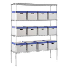 Multi Tiers Decorative Storage Wire Shelving, Wire Shelves, Storage Shelf (HD186063A4C)